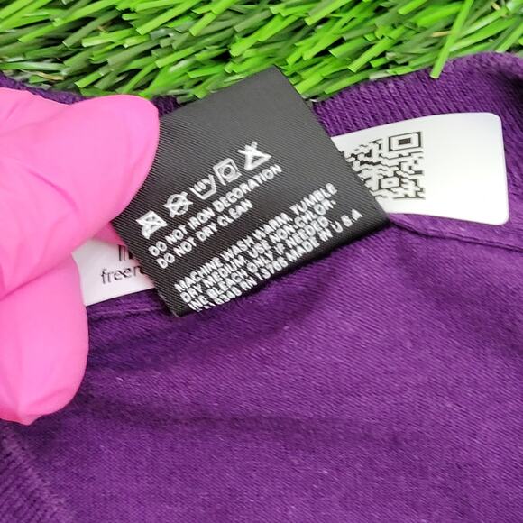 Vintage 1990 La-Paz Peace-Sign Shirt Womens XL 21x27 Purple - Picture 5 of 13